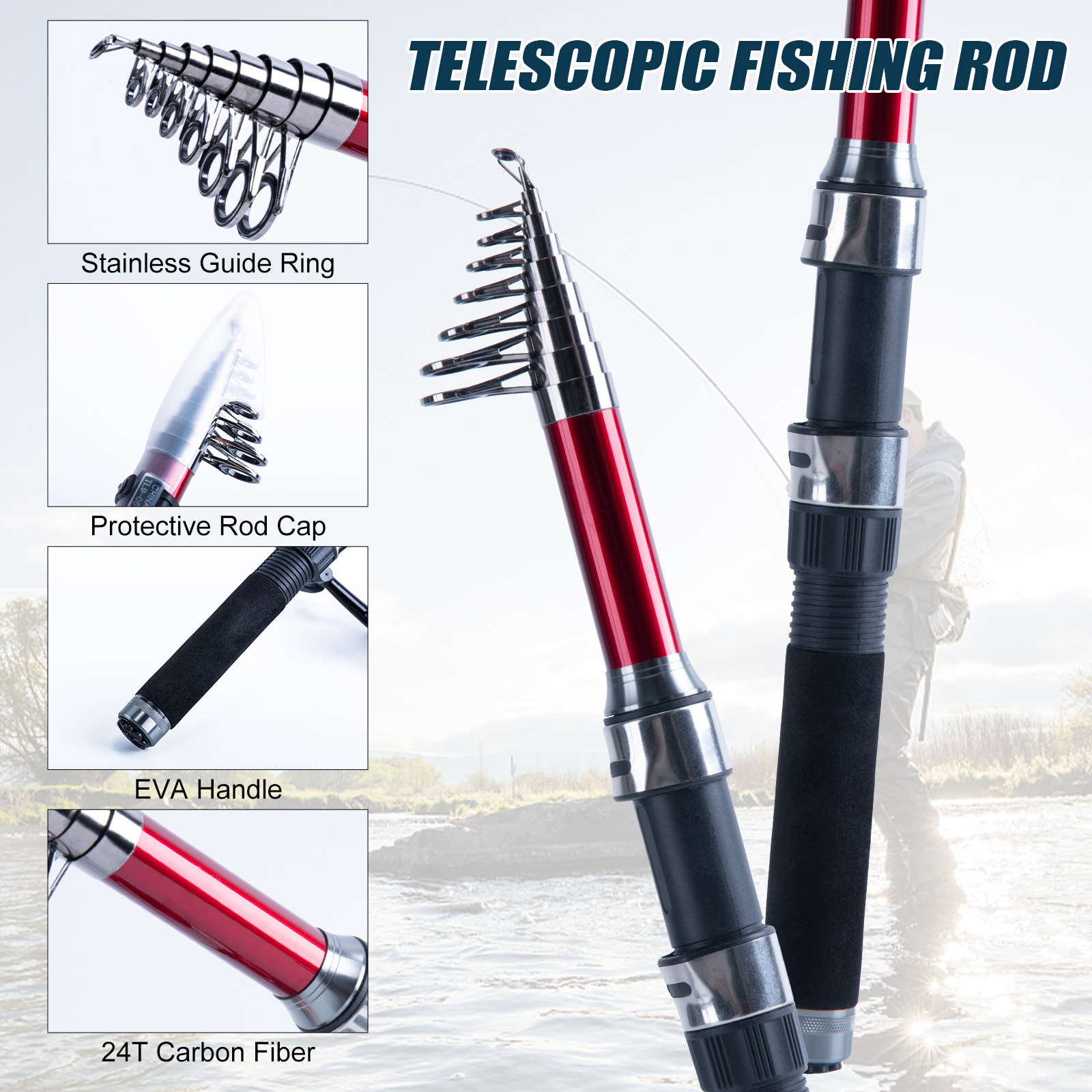 Conjunto de Vara de Pesca Tele - Fishing Line Spooler avaliação e preço