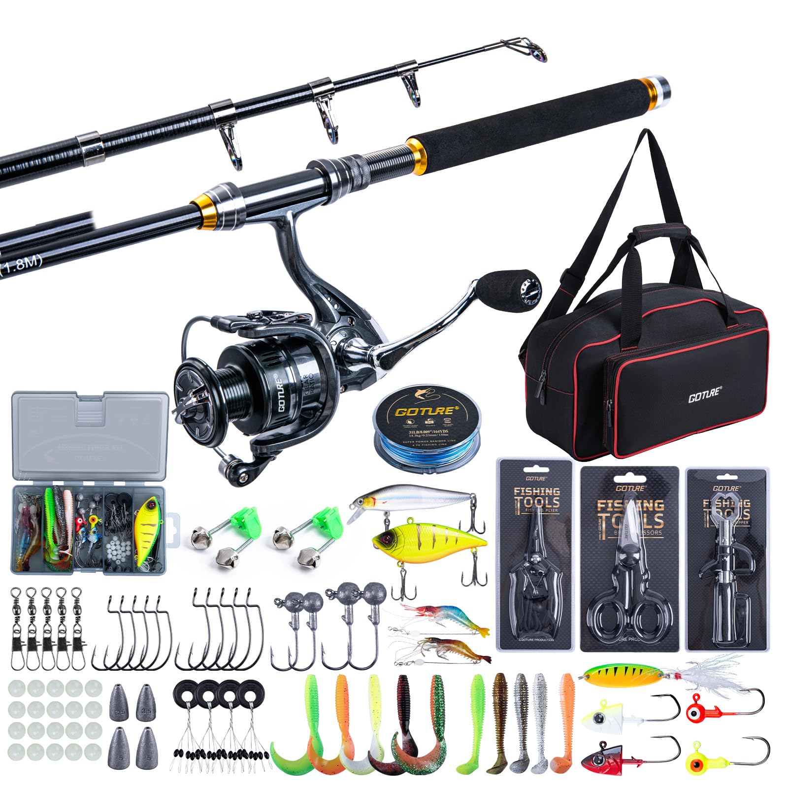 Goture vara de pesca telescópi - Fishing Line Spooler avaliação e preço