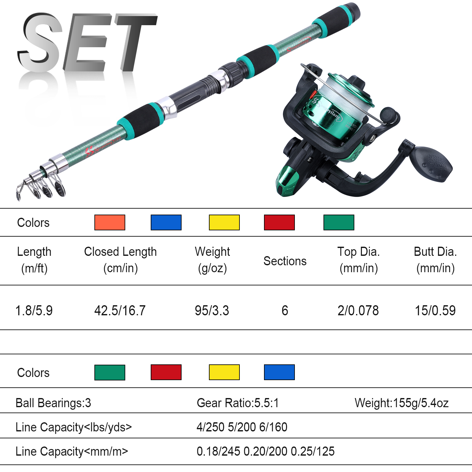 Sougayilang conjunto de vara d - Freshwater Line avaliação e preço